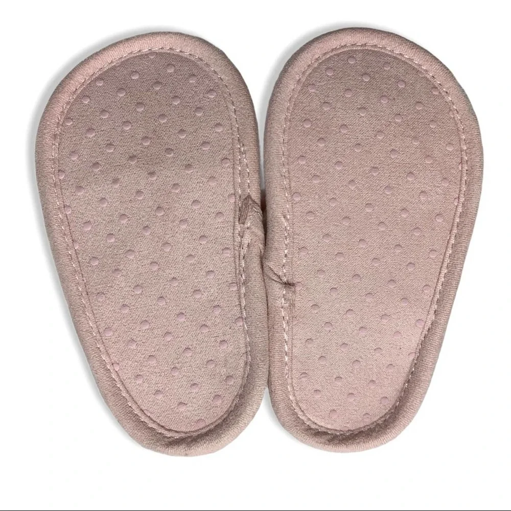 Pink cable‎ knit booties faux fur lined 0-3 month